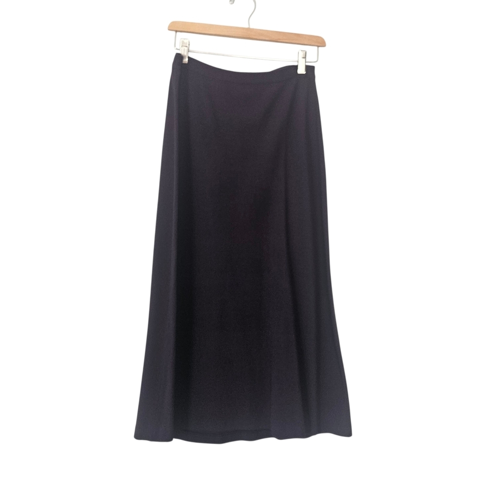 Eileen Fisher Viscose Purple Aline Midi Skirt Size M